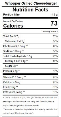 Whopper Cheeseburger